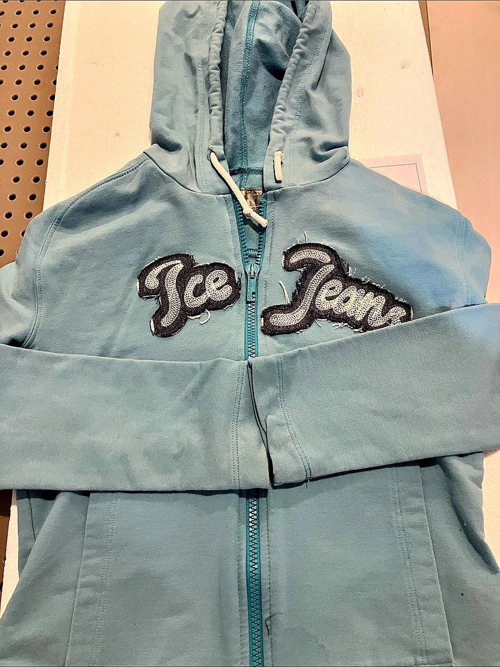 Iceberg Hooded Zip Jacket in Blue